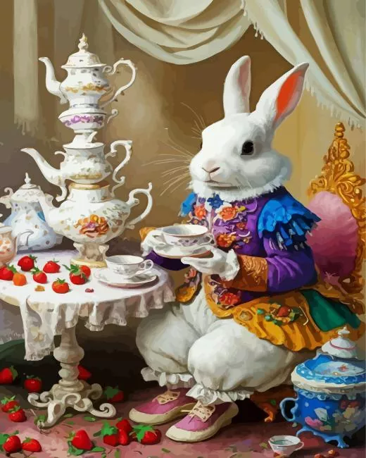 bunny alice in wonderland Diamond Paintings Bunny Alice In Wonderland 5D Diamond Painting