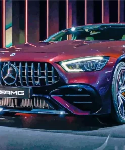 Burgundy Mercedes Amg 5D Diamond Painting