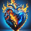 Burning Heart 5D Diamond Painting