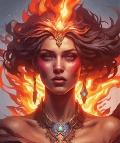 Burning Woman 5D Diamond Painting