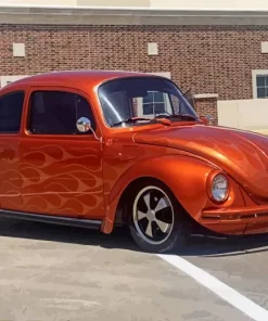 Burnt Orange Vw Beetle 5D Diamond Painting