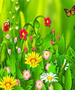 Butterflies And Ladybugs 5D Diamond Painting