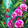 Butterflies And Orchids 5D Diamond Painting