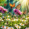 Butterflies Landscape 5D Diamond Painting
