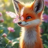 Butterfly And Fox 5D Diamond Painting