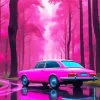 Classy Pink Car 5D Diamond Painting