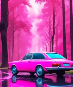 Classy Pink Car 5D Diamond Painting