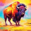 Colorful Buffalo Art 5D Diamond Painting