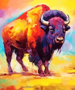Colorful Buffalo Art 5D Diamond Painting