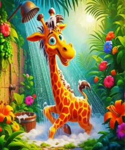 Cool Funny Giraffe Animal 5D Diamond Painting