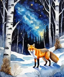 Fox In Snow 5D Diamond Painting