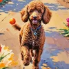 French Brown Poodle 5D Diamond Painting