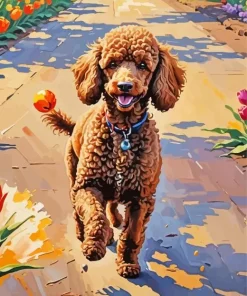 French Brown Poodle 5D Diamond Painting