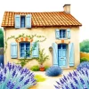 French Lavender House 5D Diamond Painting