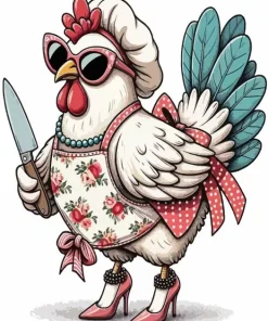 Funny Chicken 5D Diamond Painting