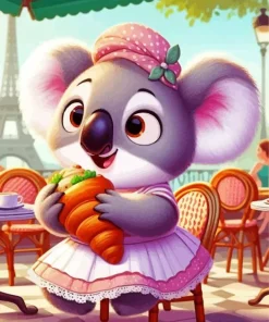 Funny Koala Girl 5D Diamond Painting