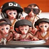 Funny Monkeys Djs 5D Diamond Painting