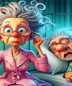 Funny Old Couple Art 5D Diamond Painting