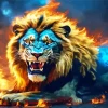 Furious Lion Animal 5D Diamond Painting