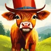 Furry Baby Cow 5D Diamond Painting