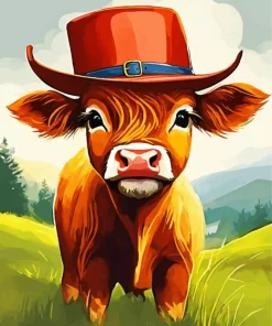 Furry Baby Cow 5D Diamond Painting