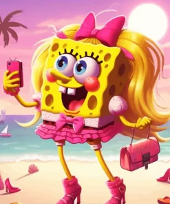 Girly Funny Spongebob 5D Diamond Painting