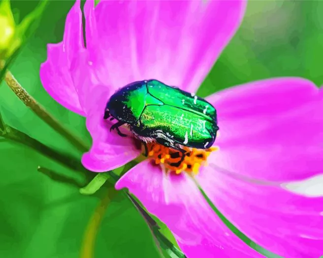 green june beetle Diamond Paintings Green June Beetle 5D Diamond Painting