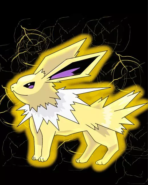 jolteon pokemon Diamond By Numbers Jolteon Pokemon Character 5D Diamond Painting