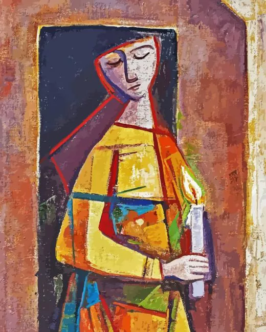 karl hofer Diamond With Numbers Abstract Karl Hofer 5D Diamond Painting