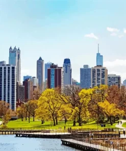 Lincoln Park Chicago 5D Diamond Painting