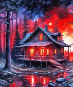 Red Forest 5D Diamond Painting