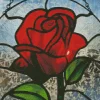 Rose With Stained Glass 5D Diamond Painting