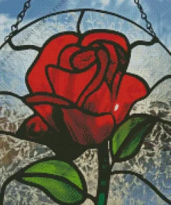 Rose With Stained Glass 5D Diamond Painting