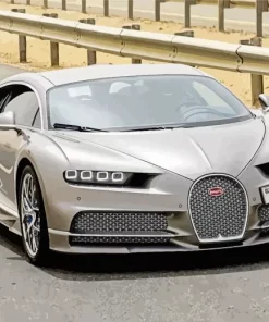 Silver Bugatti Veyron 5D Diamond Painting