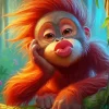Sweet Funny Monkey 5D Diamond Painting