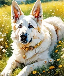 White German Shepherd 5D Diamond Painting