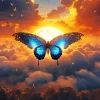 Butterfly At Sunset 5D Diamond Painting