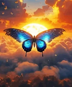 Butterfly At Sunset 5D Diamond Painting