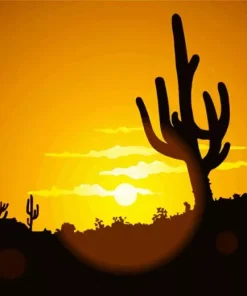 Cactus At Sunrise 5D Diamond Painting