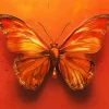 Orange Butterfly 5D Diamond Painting