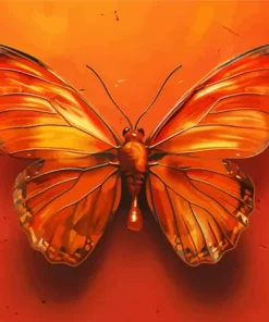 Orange Butterfly 5D Diamond Painting
