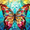 Stained Glass Colorful Butterfly 5D Diamond Painting