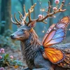 Butterfly Deer 5D Diamond Painting