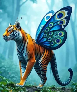 Butterfly Tiger 5D Diamond Painting