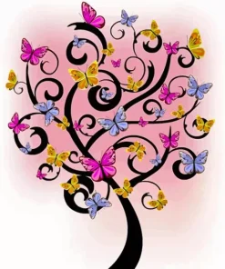 Butterfly Tree 5D Diamond Painting