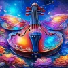 Butterfly Violin 5D Diamond Painting