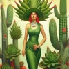 Cactus Girl 5D Diamond Painting
