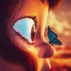 Cartoon Butterfly Girl 5D Diamond Painting