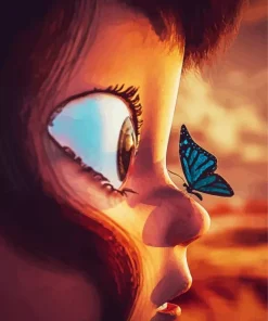 Cartoon Butterfly Girl 5D Diamond Painting