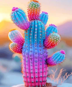 Colorful Cactus 5D Diamond Painting